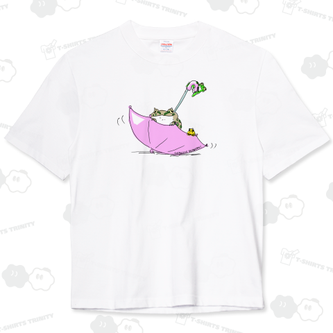 傘をさしてカエル20240305