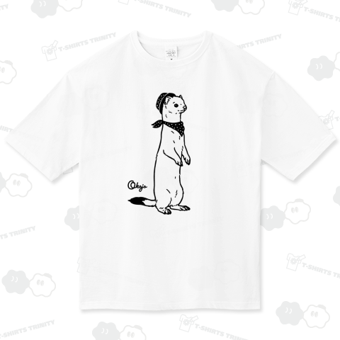 おしゃれなおこじょくん(モノクロver)