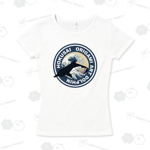 神奈川沖浪裏とイルカの折り紙