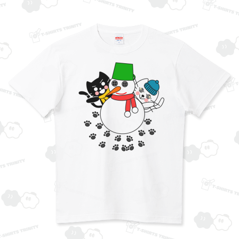 たまとクロと雪だるま