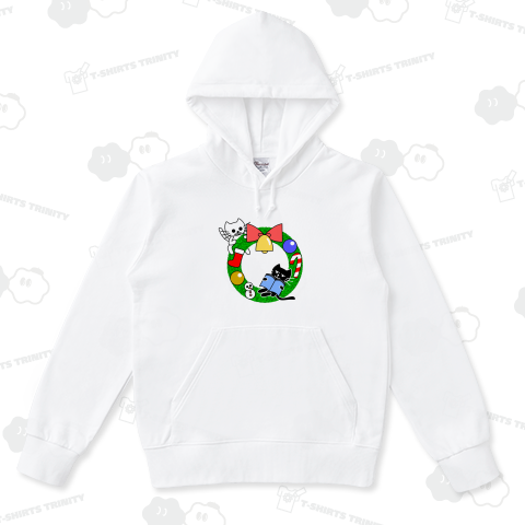 たまとクロとクリスマスリース