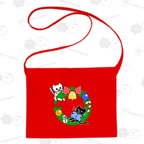 たまとクロとクリスマスリース