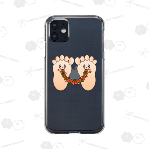 ナポリタンを食べる足