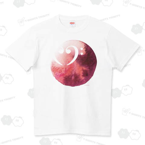 Bass Clef Heart Watercolored 04