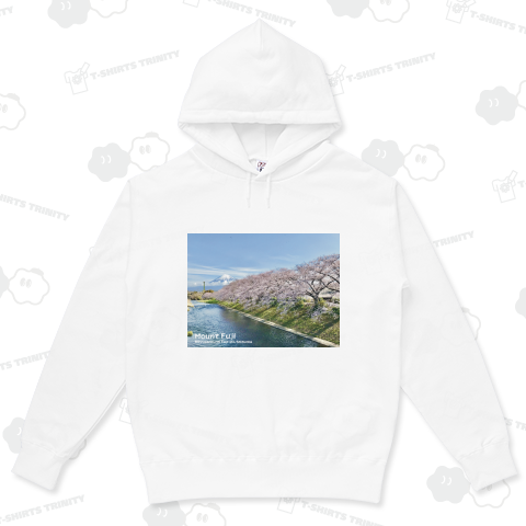 龍巌淵の桜と富士山