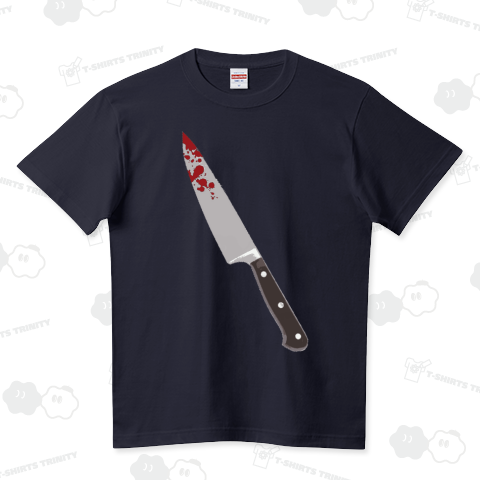 『血のついた包丁 刃物 凶器 殺傷能力 事件 メンヘラ 男女 ホラー オカルト』Tシャツ