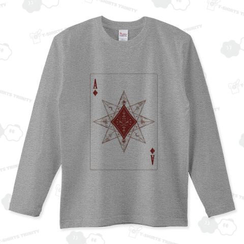 『 ダイヤ(前プリント) トランプ エース ポーカー カジノ ゲーム 』Tシャツ