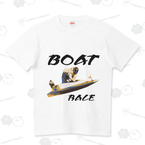 『競艇1(前プリント) ボートレース 必勝 ギャンブル 船 勝舟投票券 モーターボート競走 BOAT RACE』Tシャツ ハイクオリティーTシャツ(5.6オンス)