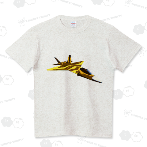 『迷彩戦闘機 飛行機 戦争 ミリタリー 空爆 ロシア アメリカ 空軍 サバゲー マッハ』Tシャツ