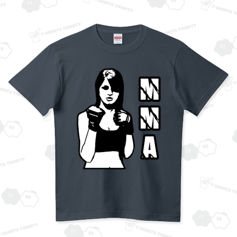 『MMA3(前プリント) 女子 総合格闘技 UFC プロレス バーリトゥード 金網 オクタゴン プライド PRIDE 柔術 』Tシャツ