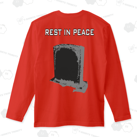 『REST IN PEACE(背プリント) 墓石 RIP お墓 海外 外国 墓地 ホラー ハロウィン デスメタル 死神』Tシャツ