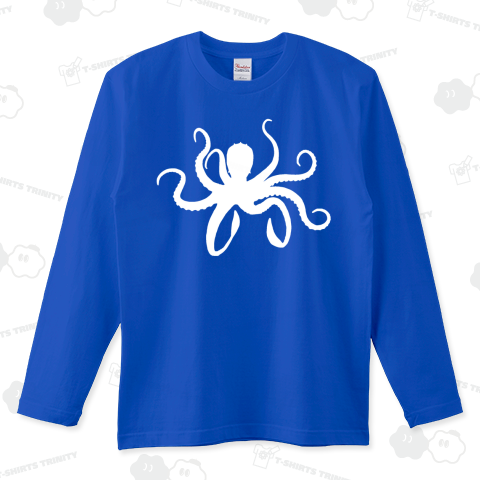 『タコ2 オクトパス 海洋生物 魚 魚介類 シルエット 軟体 刺身 寿司 料理』Tシャツ
