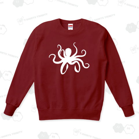 『タコ2 オクトパス 海洋生物 魚 魚介類 シルエット 軟体 刺身 寿司 料理』Tシャツ