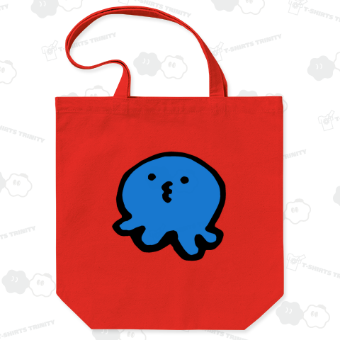 『タコ4 かわいい 青いタコ イラスト デフォルメ 癒し 海 たこ焼き ペット 8本足 オクトパス』Tシャツ