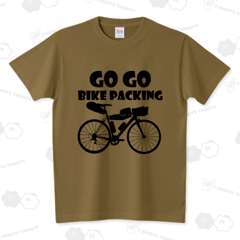 GO GO BIKEPACKING BLACK スタンダードTシャツ(5.6オンス)