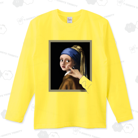 イラッとする真珠の耳飾りの少女 (カスタマイズ可)