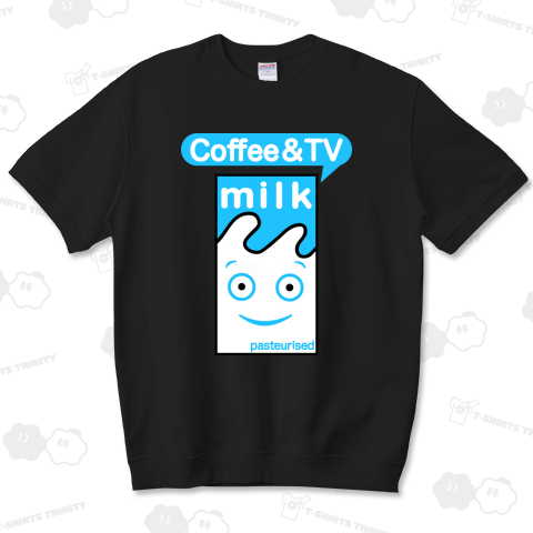 Coffee & TV /牛乳パック・ミルク・ROCK・ロック・MUSIC・音楽・ドリンク・フード・アート・子供・女性・カワイイ・可愛い・イラスト・シンプル・ロゴ・デザインTシャツ