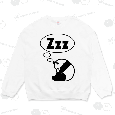 Zzzパンダ /アニマル・動物・ZOO・可愛い・絵・柄・模様・音楽・吹き出し文字・ポップアート・popart・コミック・漫画・マンガ・ユニーク・シンプル・イラスト・女性・子供・ロゴ・デザインTシャツ