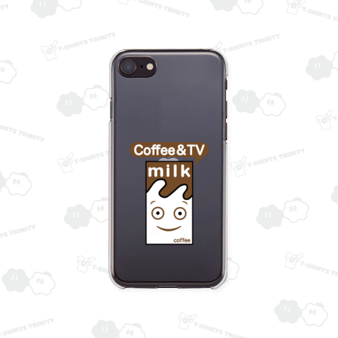 Coffee & TV コーヒー味 /牛乳パック・ミルク・ROCK・ロック・MUSIC・音楽・ドリンク・フード・アート・子供・女性・カワイイ・可愛い・イラスト・シンプル・ロゴ・デザインTシャツ