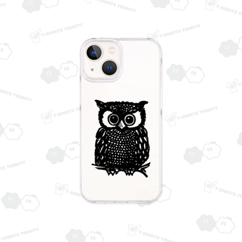 OWL /フクロウ・梟・ミミズク・鳥・動物・アニマル・和風・切り絵・アート・art・絵・ロック・ROCK・パンク・PUNK・カワイイ・可愛い・子供・女性・自然・シンプル・ロゴ・デザインTシャツ