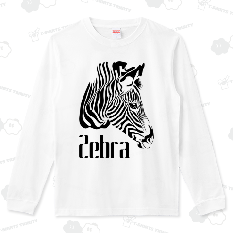 Zebra /アニマル・柄・模様・シマウマ・動物・音楽・ゼブラ・zoo・ペット・アート・絵・パンク・ロック・ダンス・かわいい・カワイイ・可愛い・女性・子供・イラスト・シンプル・デザインTシャツ