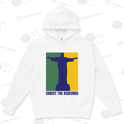 ポップなコルコバードのキリスト像 /ブラジル・国旗・flag・世界・日本・スポーツ・かわいい・カワイイ・可愛い・絵・シンプル・カラフル・ロゴ