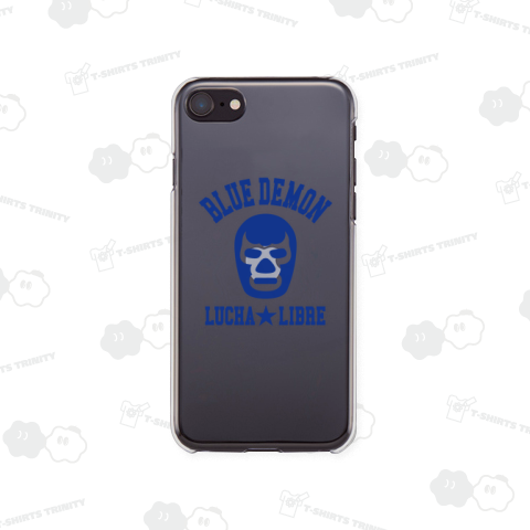 BLUE DEMON /プロレス・格闘技・スポーツ・マスク・ストリート・音楽・カレッジ・ロック・rock・かわいい・カワイイ・可愛い・文字・シンプル・デザイン・イラスト・アメカジ・ロゴ・Tシャツ