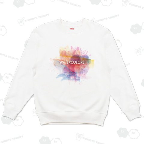 WATERCOLORS /水彩画・カラフル・インク・アート・ロック・rock・かわいい・カワイイ・可愛い・絵・模様・柄・花・虹・音楽・art・女性・夏・サーフ・シンプル・イラスト・ロゴデザインTシャツ