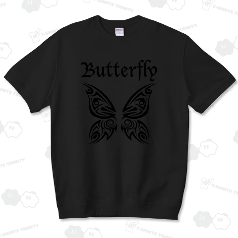 Butterfly /蝶・チョウチョ・ロック・パンク・rock・punk・音楽・music・ギター・パンク・刺青・タトゥー・女性・可愛い・イラスト・ロゴ・模様・絵・柄・デザインTシャツ
