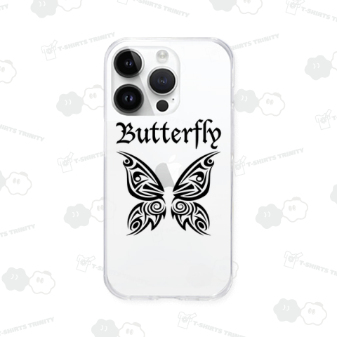 Butterfly /蝶・チョウチョ・ロック・パンク・rock・punk・音楽・music・ギター・パンク・刺青・タトゥー・女性・可愛い・イラスト・ロゴ・模様・絵・柄・デザインTシャツ