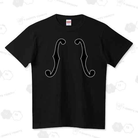 f-hole /ロック・rock・音楽・music・記号・音符・クラシック・パンク・punk・guitar・ギター・楽器・可愛い・文字・シンプル・シンプル・イラスト・マーク・ロゴ・デザインTシャツ