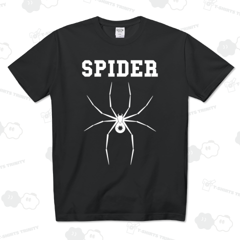 SPIDER /クモ・マーク・ロック・rock・記号・アート・かわいい・カワイイ・可愛い・音楽・キャラクター・刺青・昆虫・絵・動物・アメカジ・アニマル・シンプル・イラスト・デザインTシャツ