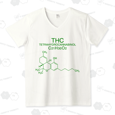 THC TETRAHYDROCANNABINOL C21H30O2-テトラヒドロカンナビノール-緑ロゴ