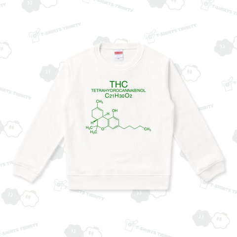 THC TETRAHYDROCANNABINOL C21H30O2-テトラヒドロカンナビノール-緑ロゴ