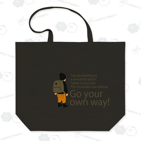 リュック少年(カーキロゴ)