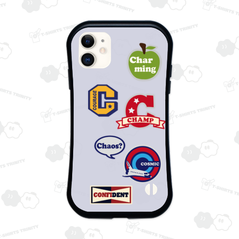 Cで始まるロゴワッペンいっぱい柄(スマホ用)