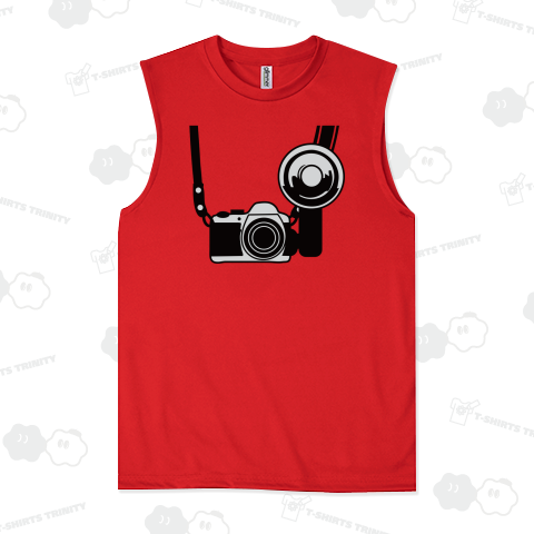 ストロボ付きレトロカメラ