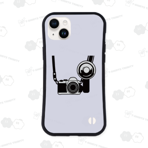 ストロボ付きレトロカメラ