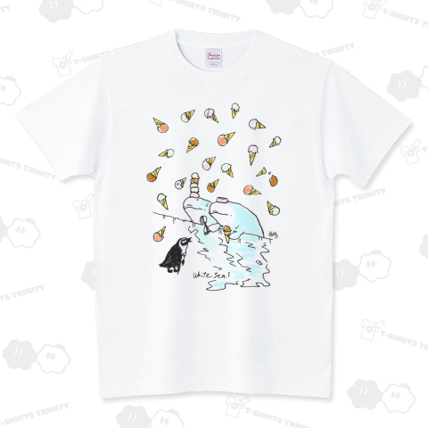ホワイトシールアイス(シロイルカ) スタンダードTシャツ(5.6オンス)