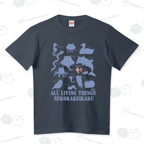 全生物ネコ化計画2 ハイクオリティーTシャツ(5.6オンス)