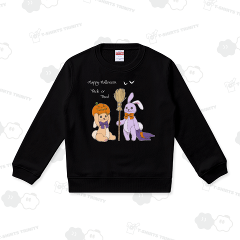 ハロウィンうさぎ (白文字)