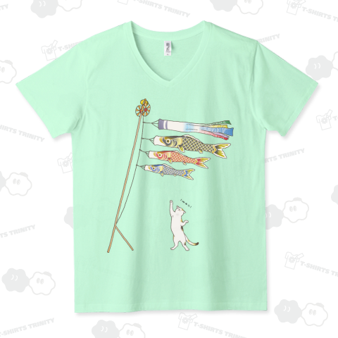 こいのぼりと猫