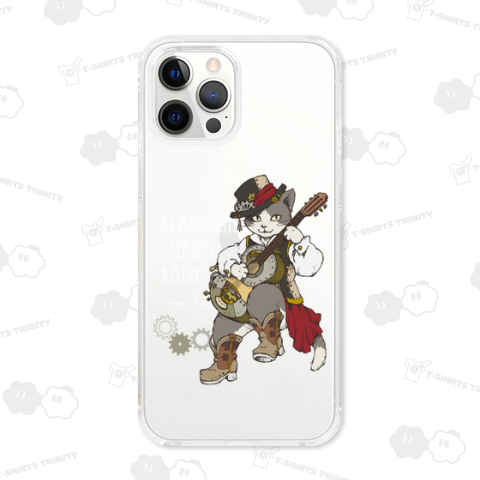 Klassische Gitarre Katze ( 白文字 )