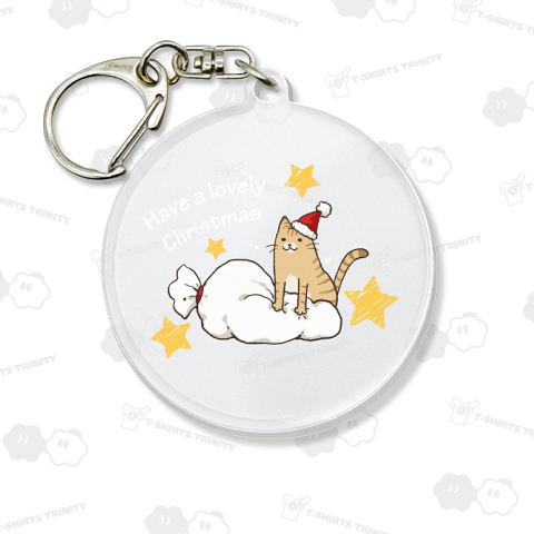 ふみ猫サンタ( 白文字 )