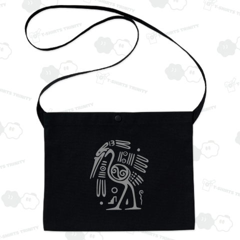 マヤのシンボルアート Bird_02 gray front