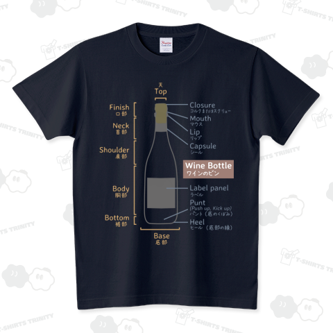 ワインボトルの解剖図