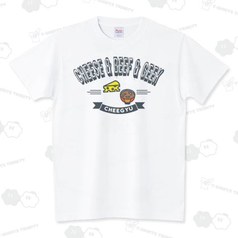 チー牛シリーズ4 チー牛とは(Cheese & Beef)チーズ牛丼好きの為のかわいいフォントの日本語のシンプルロゴ Tシャツデザイン【Zipangu49er】陰キャ、オタク、牛丼ファンの皆様へ