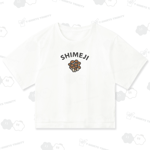 しめじ(Shimeji)かわいいシンプルロゴ Tシャツデザイン【Zipangu49er】きのこ マッシュルーム イラスト