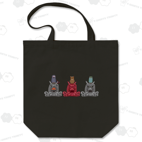 鬼瓦と梟のTシャツ-1