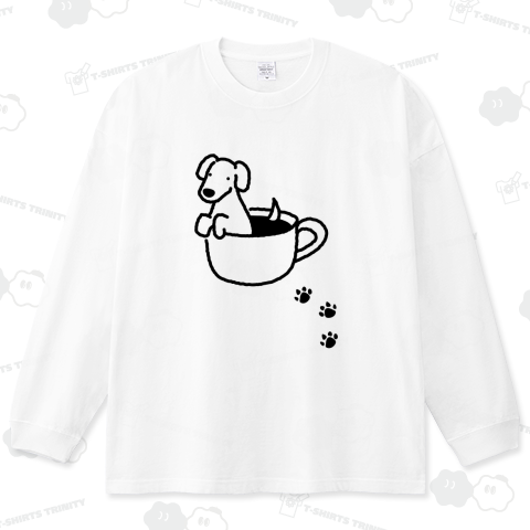 コーヒーに浸かるワンコ